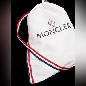 Moncler White Bag with Red and Blue Trim